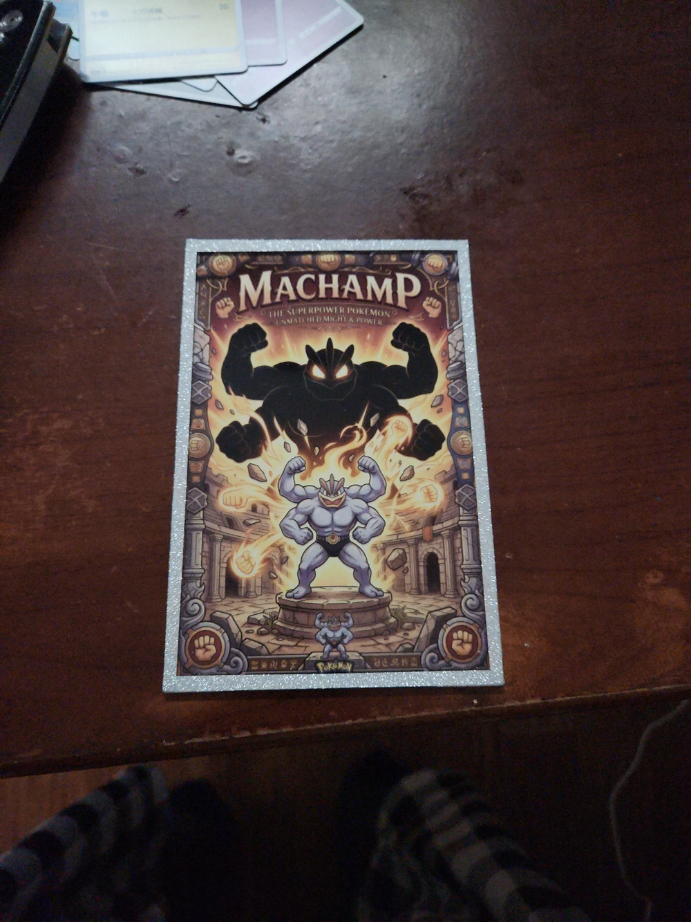 Pokemon Machamp Artboard- Silver, Black, Brown, Orange